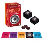 Detalle visual del juego de mesa Hitster 100% en Español