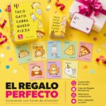 Cartas del party game Taco Gato Cabra Queso Pizza de Ludilo