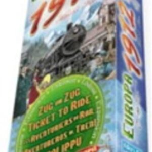 Days of Wonder | ¡Aventureros al Tren! Europa 1912 | Expansión Con Nuevas Rutas y Estrategias | A Partir de 8 Años | De 2 a 5 Jugadores | 30-60 Minutos por Partida | Multilenguaje (incluye Español)