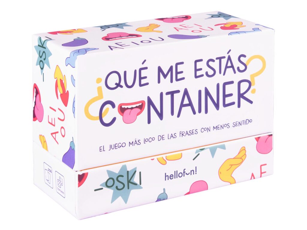 Portada de ¿Qué me estás Container? juego de cartas de frases y refranes