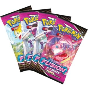 Pokemon Cards Sword & Shield - 4X Fusion Strike Pokemon Booster Pack - Pokémon Trading Cards - English Cards