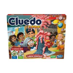 Caja de Cluedo Junior 2 en 1 juego de mesa infantil de detectives de Hasbro Gaming