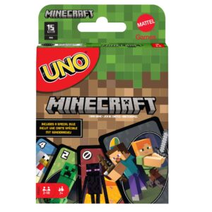 Mattel Games, UNO Minecraft Card Game, Board Game for Kids Ages 7 and Up (Mattel FPD61)