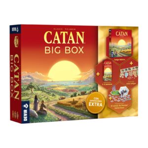 Devir - Catan Big Box, Board Game, 2025 Edition (Includes Basic Game, Expansion for 5-6 Players, 2 Miniexpansions) (BGCATPLUSP3)