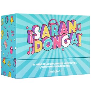 SARANDONGA juego de cartas musical para adultos con pruebas de cantar tararear y mímica