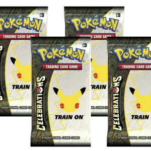 Celebrations Booster Pack Lot (x4) - 25th Anniversary Game - 4 Cards Per Pack (Collection Includes Holo and Ultra Rares Only)