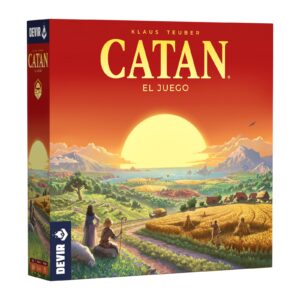 Devir - Catan | Strategy & Commerce Board Game, 3-4 Players, Family & Friends Classic Game, Resources and Negotiation for Family & Friends, New Cover 2025 (BGCATAN)
