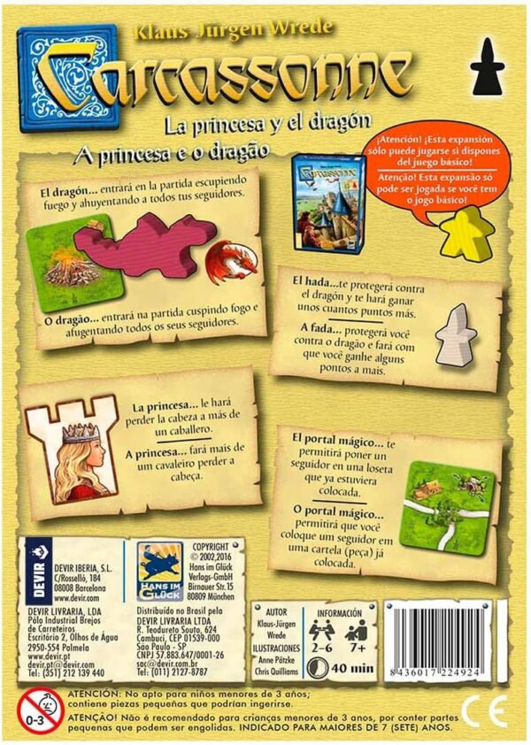 Carcassonne: Expansión la Princesa y el Dragón - Imagen 3