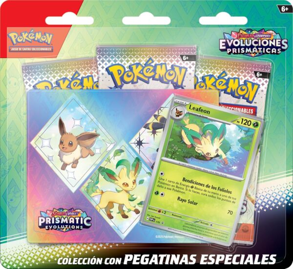 Colección con pegatinas especiales - Leafeon - Evoluciones prismaticas (Prismatic evolutions)