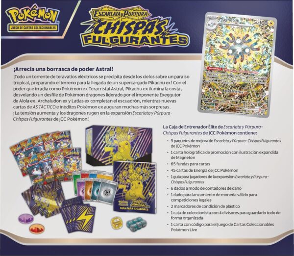 Caja de Entrenador Élite - Escarlata y Púrpura - Chispas Fulgurantes - Imagen 4