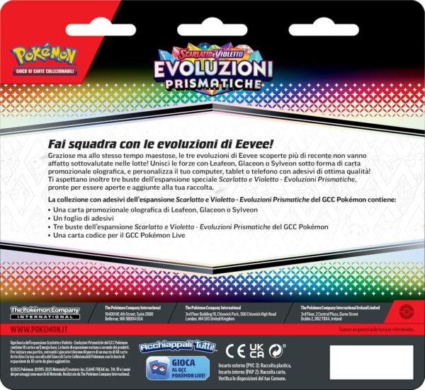 Colección con pegatinas especiales -Evoluciones Prismáticas: Leafeon - Imagen 2