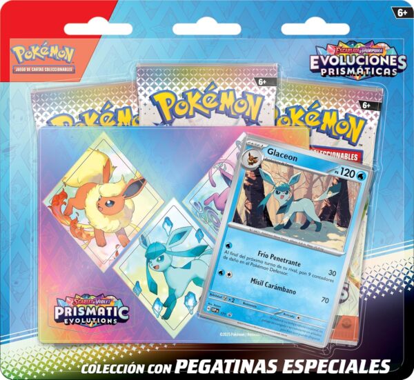 Colección con pegatinas especiales - Glaceon - Evoluciones prismaticas (Prismatic evolutions)