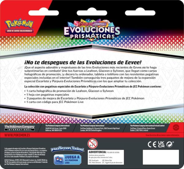 Colección con pegatinas especiales - Leafeon - Evoluciones prismaticas (Prismatic evolutions) - Imagen 2